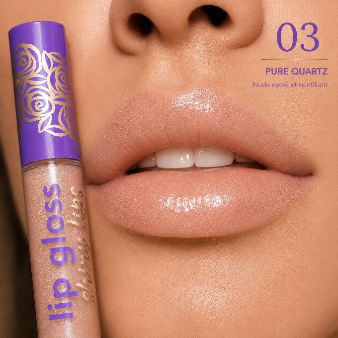 Gloss à lèvres brillant "Pure Quartz" - 7 teintes - 8 ml - Ingrid Cosmetics