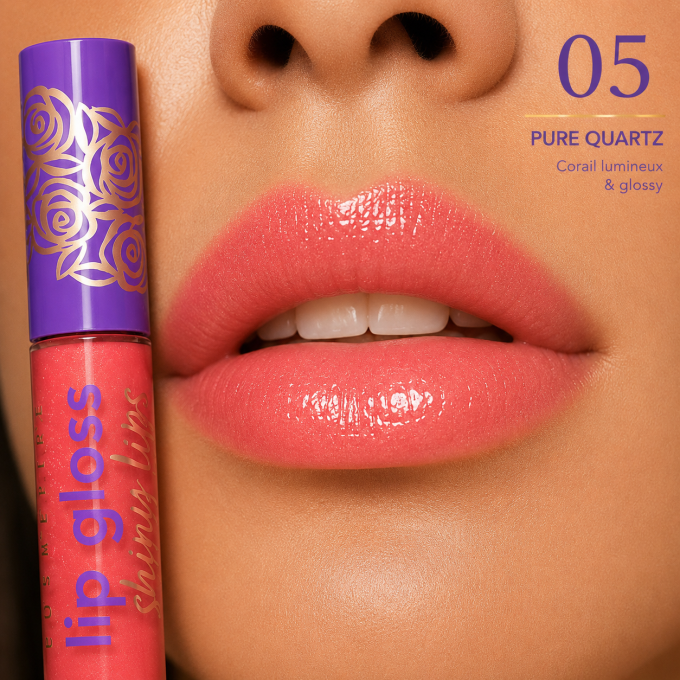 Gloss à lèvres brillant "Pure Quartz" - 7 teintes - 8 ml - Ingrid Cosmetics