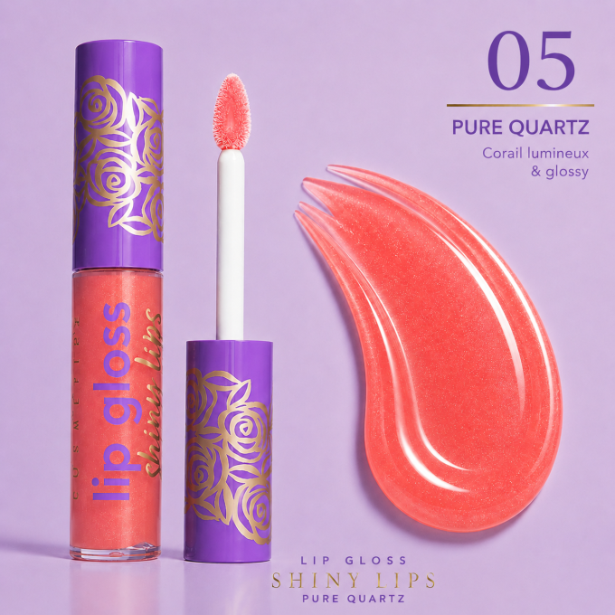 Gloss à lèvres brillant "Pure Quartz" - 7 teintes - 8 ml - Ingrid Cosmetics