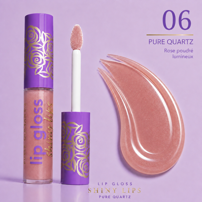 Gloss à lèvres brillant "Pure Quartz" - 7 teintes - 8 ml - Ingrid Cosmetics