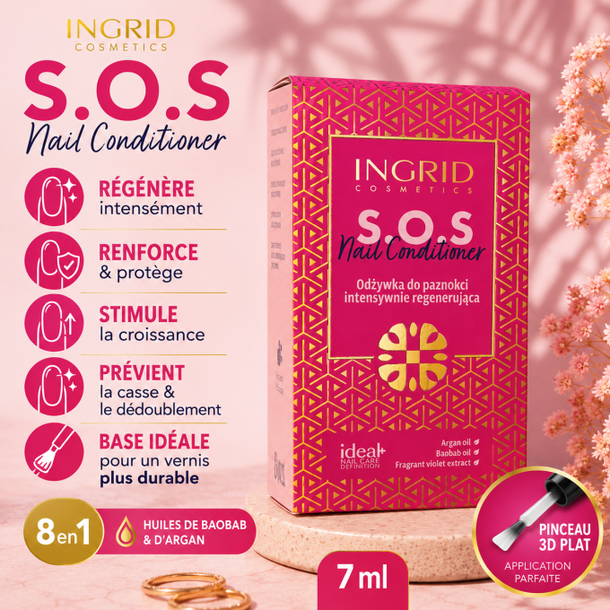 Soin 8 en 1 pour ongles INGRID Cosmetics - 7 ml