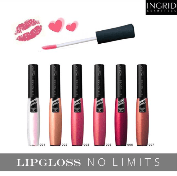 Gloss à lèvres No Limits 2 - 3 ml - 6 teintes - Ingrid Cosmetics