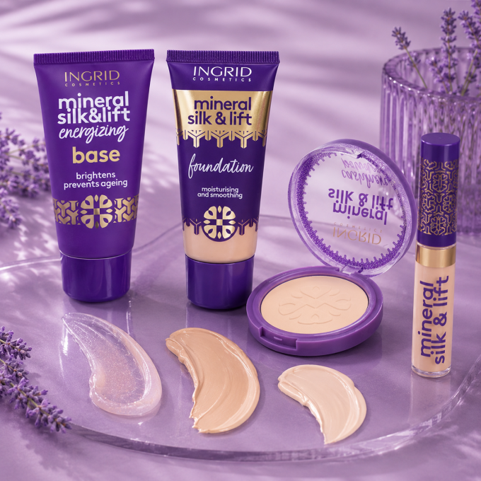 Kit Teint Parfait Mineral Silk & Lift – Porcelain Light - Ingrid Cosmetics (4 produits)