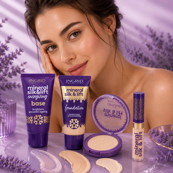 Kit Teint Parfait Mineral Silk & Lift – Porcelain Light - Ingrid Cosmetics (4 produits)