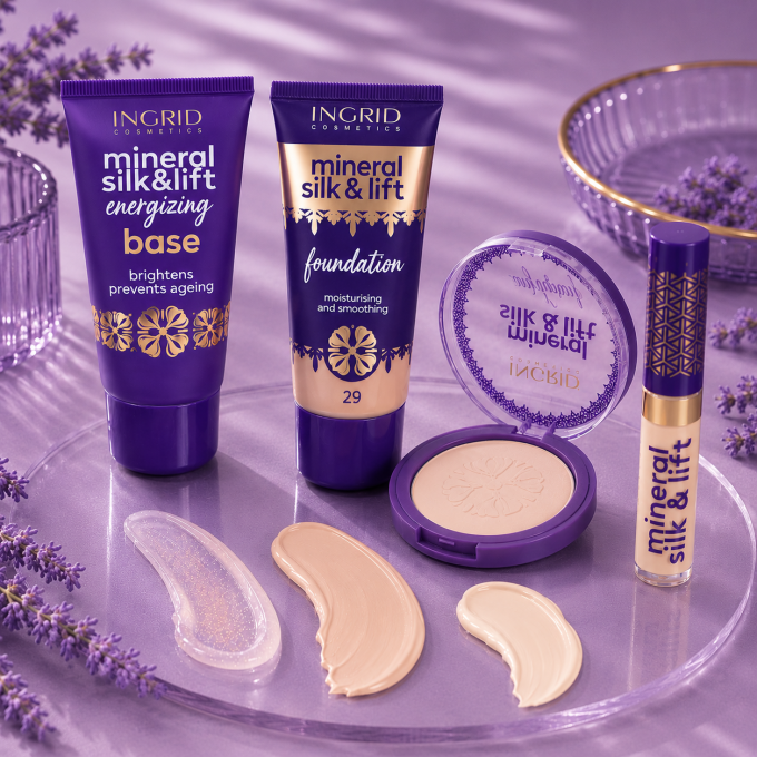 Kit Teint Parfait Mineral Silk & Lift – Porcelaine - Ingrid Cosmetics (4 produits)