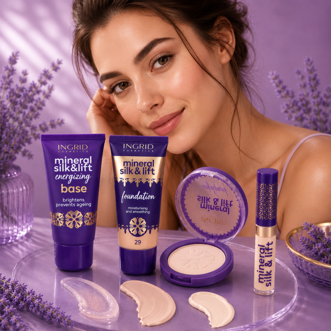 Kit Teint Parfait Mineral Silk & Lift – Porcelaine - Ingrid Cosmetics (4 produits)