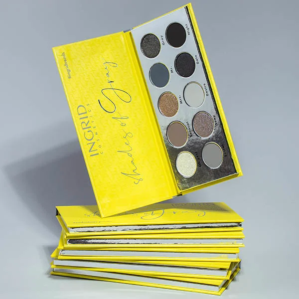 Palette d'ombres à paupière 10 Nuances de GREY - 15 gr - Ingrid Cosmetics