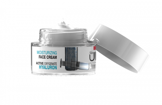Crème hydratante pour le visage à l'acide hyaluronique et Oxygène actif - 50 ml - Skin Up