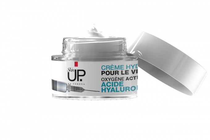 Crème hydratante pour le visage à l'acide hyaluronique et Oxygène actif - 50 ml - Skin Up