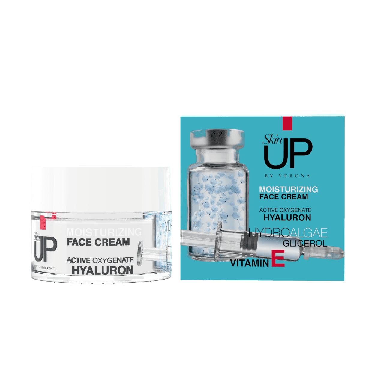 Crème hydratante pour le visage à l'acide hyaluronique et Oxygène actif - 50 ml - Skin Up