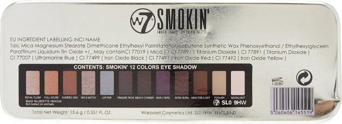 Palette de maquillage 12 couleurs Smokin W7