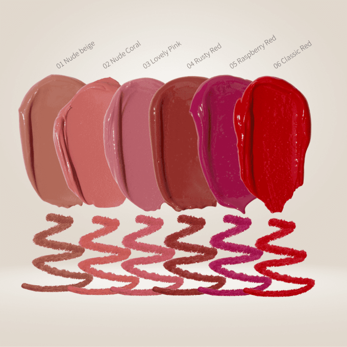 Coffret "The Kiss Lips"  - Rouge à lèvres et crayon assortis - 06 Classic Red - Paese
