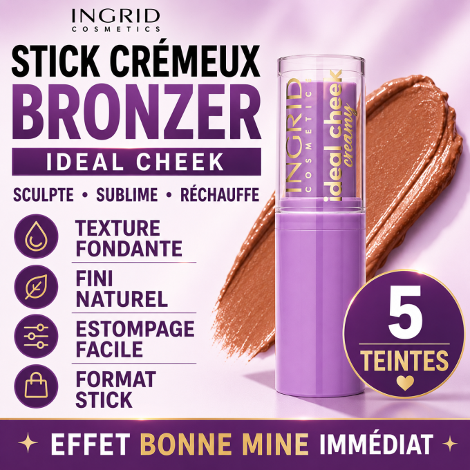 Stick crémeux - Ideal Cheek Bronzer 5.3 g– Warm - Ingrid Cosmetics