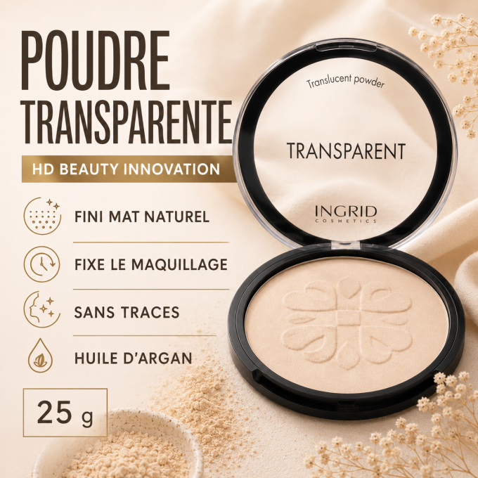 Poudre transparente HD Beauty Innovation -25g - Ingrid Cosmetics