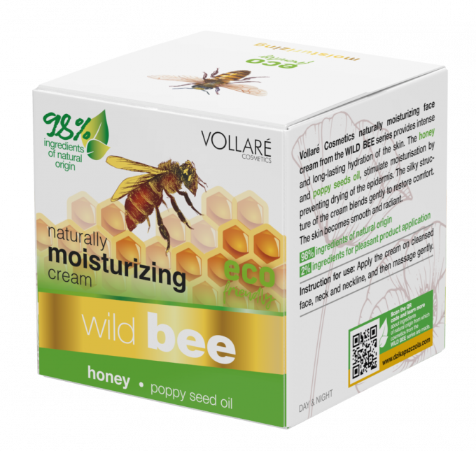 Soin visage hydratation intense - Miel et Pavot - Wild Bee - Vollaré - 50 ml