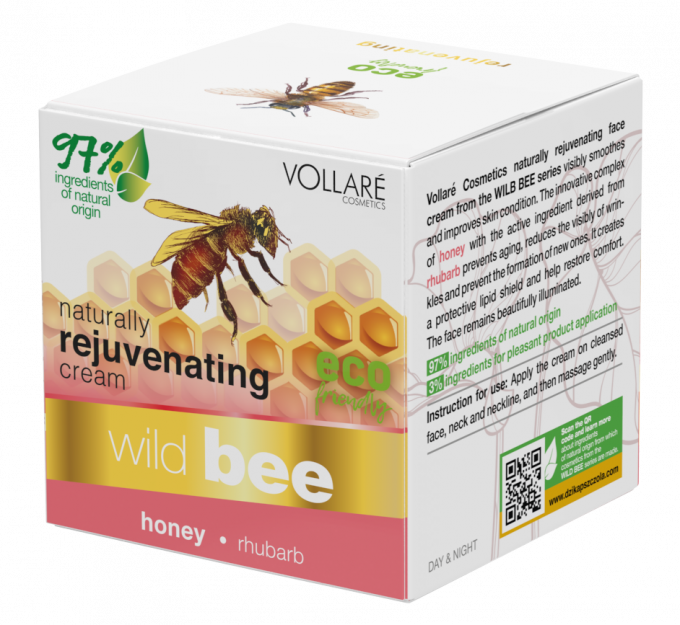 Soin visage rajeunissant - Miel et Rhubarbe - Wild Bee - Vollaré Cosmetics - 50 ml