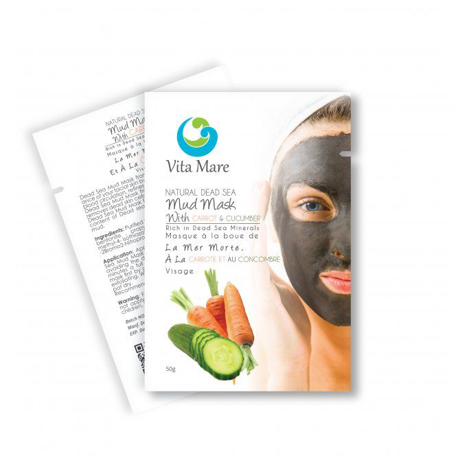 Masque à la boue de la Mer Morte carrote et concombre Vita Maré - 50g