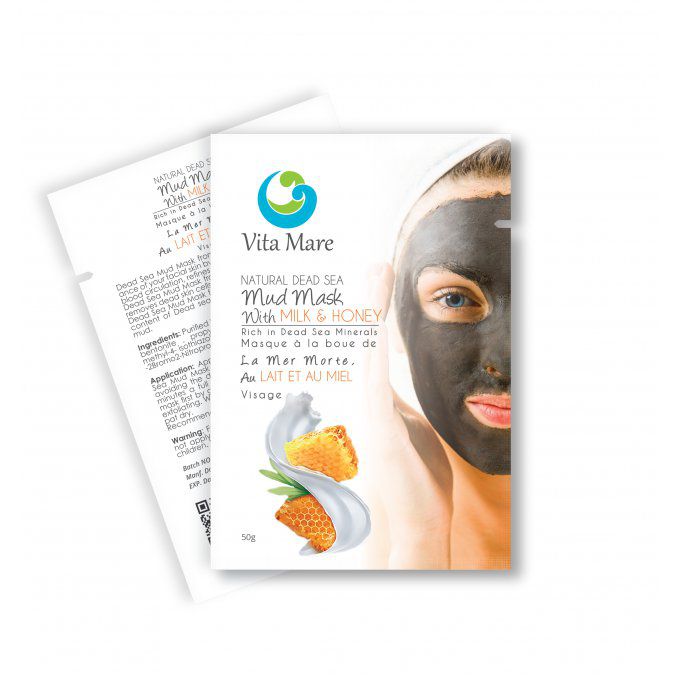 Masque à la boue de la Mer Morte lait et miel Vita Maré - 50g