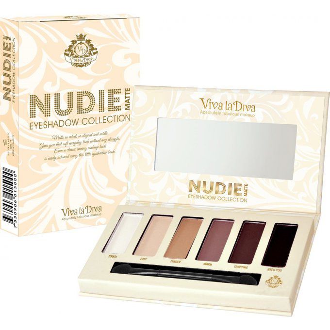 Palette d'ombres à paupières vegan Nudie matte VIVA LA DIVA - 6 couleurs