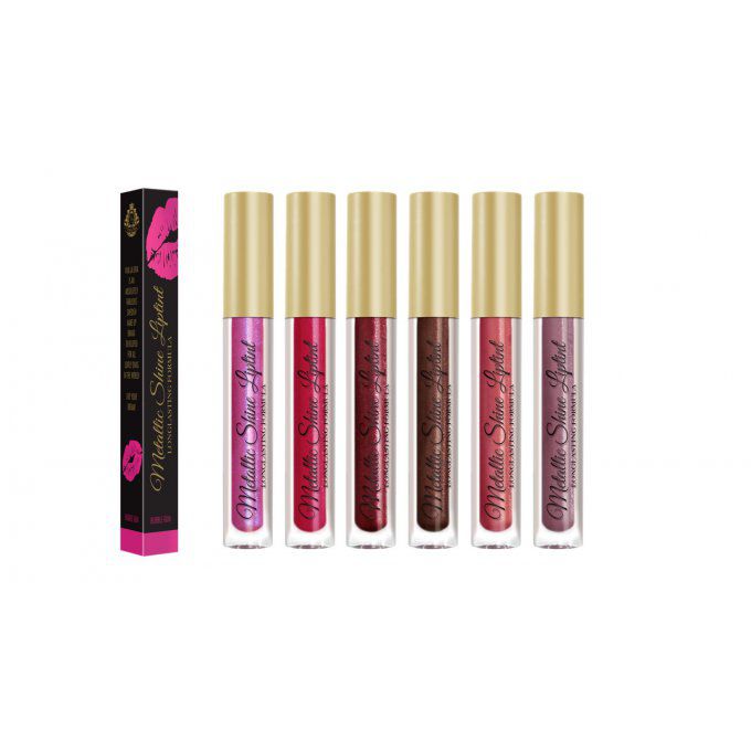 Lot de 6 Rouge à lèvres liquide Metallic Shine VIVA LA DIVA