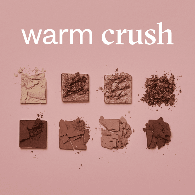 Duo "Warm Crush" : palette 8 ombres à paupières  11 g VEGAN et Mascara WAVE - PAESE