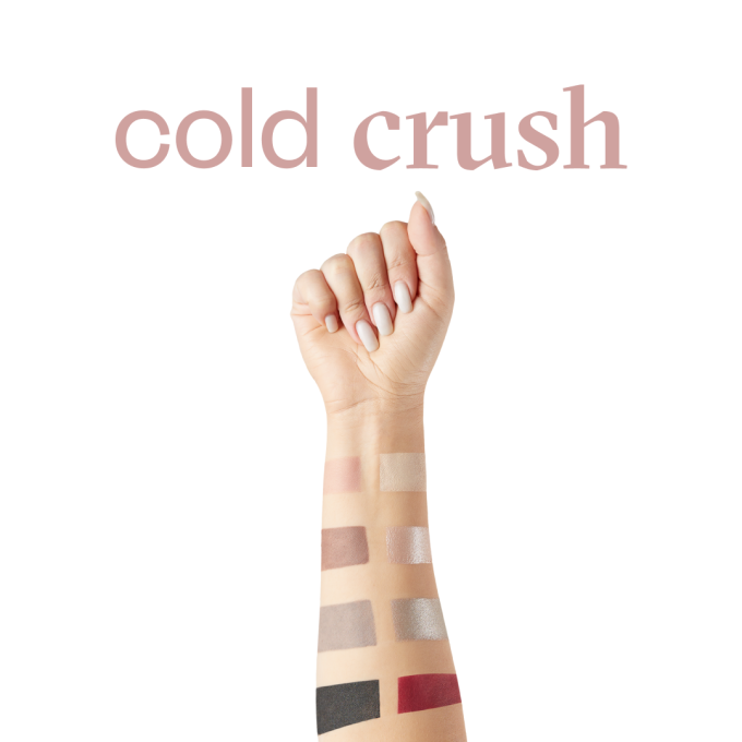 Palette d'ombres à paupières "Cold Crush" - 11 g - 8 couleurs VEGAN - PAESE